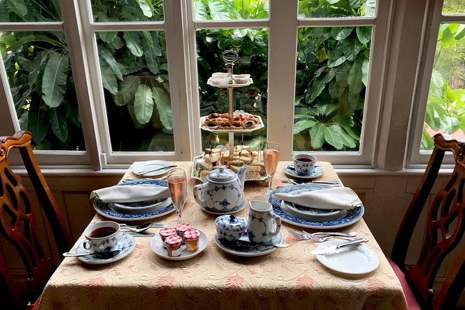 Afternoon Tea at Graycliff Hotel - The tiered spread: savory sandwiches first