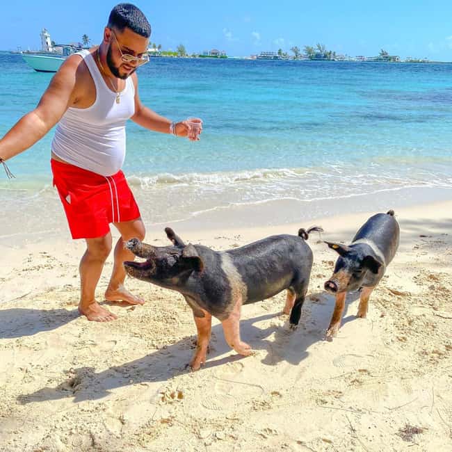 From Nassau: Swim with Pigs Safari - Passing Atlantis through the tunnel area
