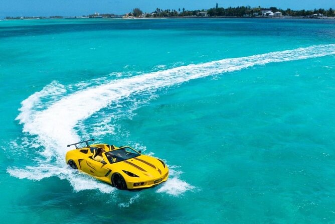 Luxury JetCar Experience-Grand Bahama - A sports car with a jet boat underneath