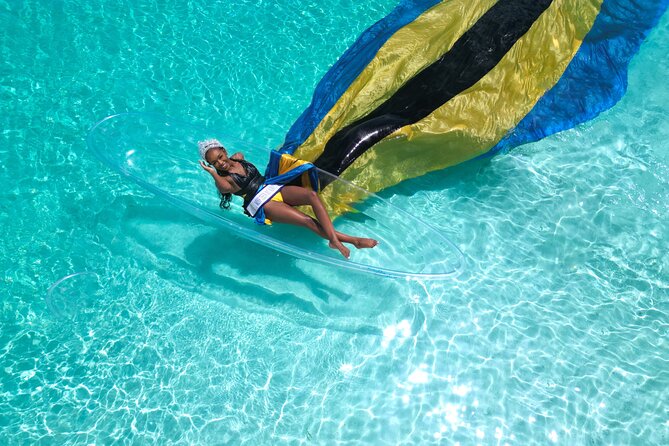 Nassau Clear Kayak Drone Photoshoot- Floating Dress - How the water assistant changes the experience