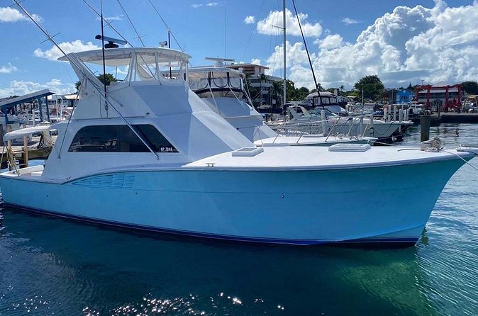 Private 45 Hatteras Sportfishing in Nassau - Rose Island, snorkeling, and beach time