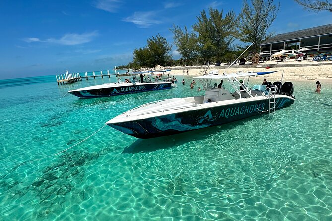 Private Tour 45ft Powerboat to Nearby Islands - A beach bar with lunch, games and ocean views